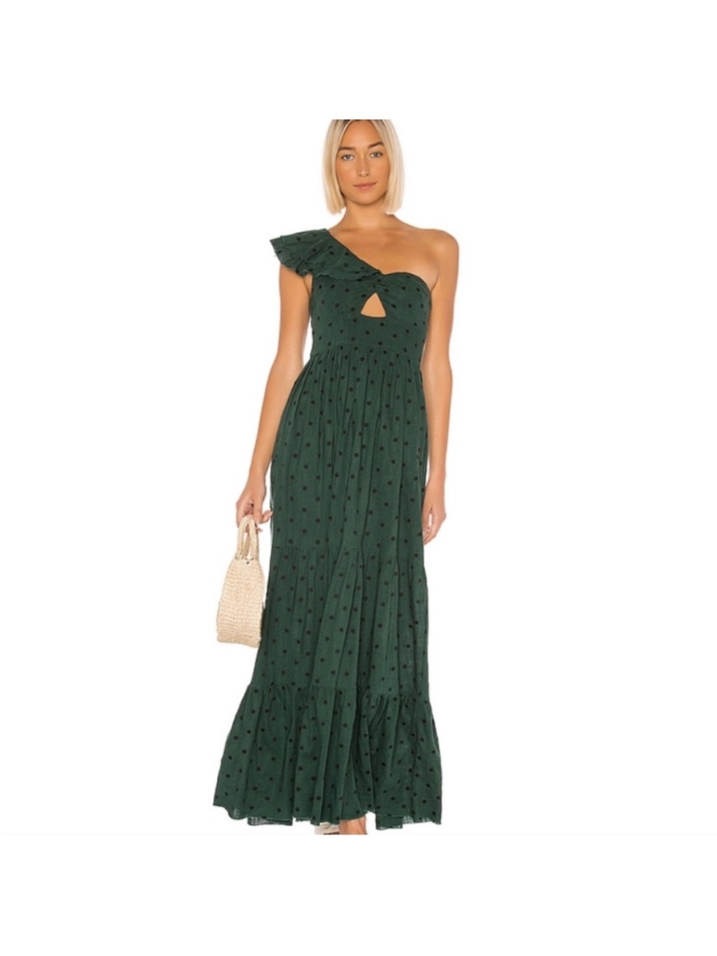 Tularosa Winnie Dress One Shoulder Tiered Maxi S